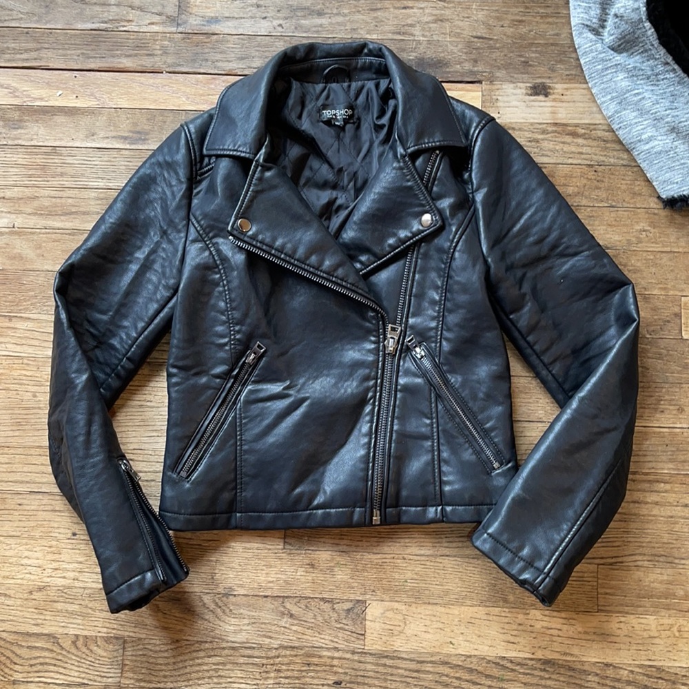 Top Shop Leather Jacket - Picture 4 of 8